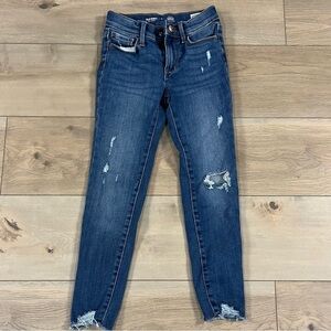 Old Navy Girls Rockstar 360 Stretch Ripped Jeggings Jeans